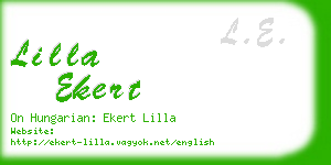 lilla ekert business card